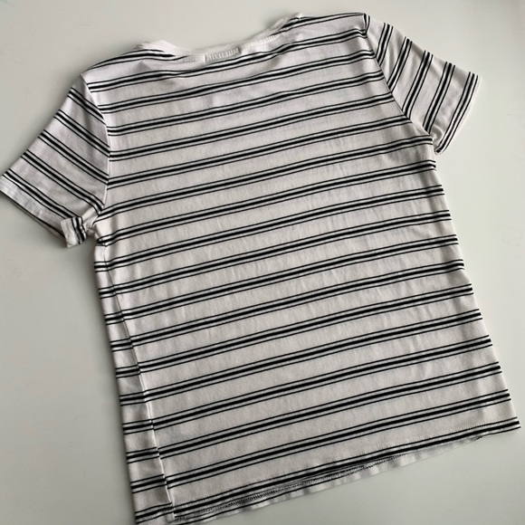 white and black striped top - Picture 3 of 5